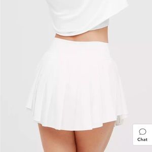 Aerie OFFLINE White Pleated Tennis Skirt